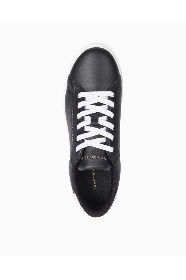 کتونی اورجینال برند Tommy hilfiger مدل Essential Metalik Deri Kort Ayakkabısı کد 872150152 - Image 3