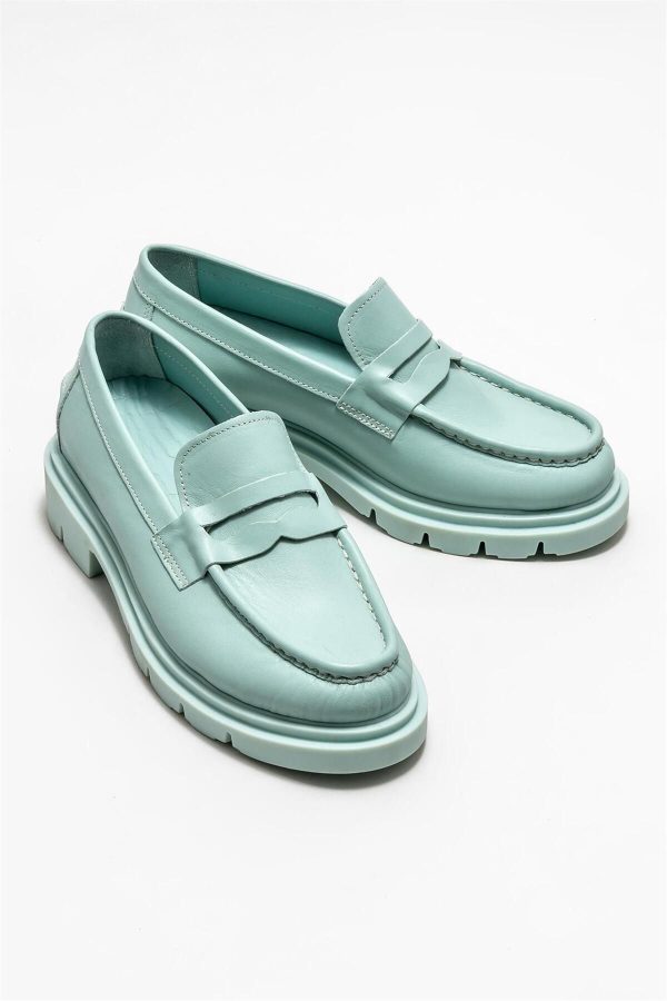 کالج اورجینال برند Elle مدل Mavi Deri Kadın Loafer کد 680877646 - Image 2