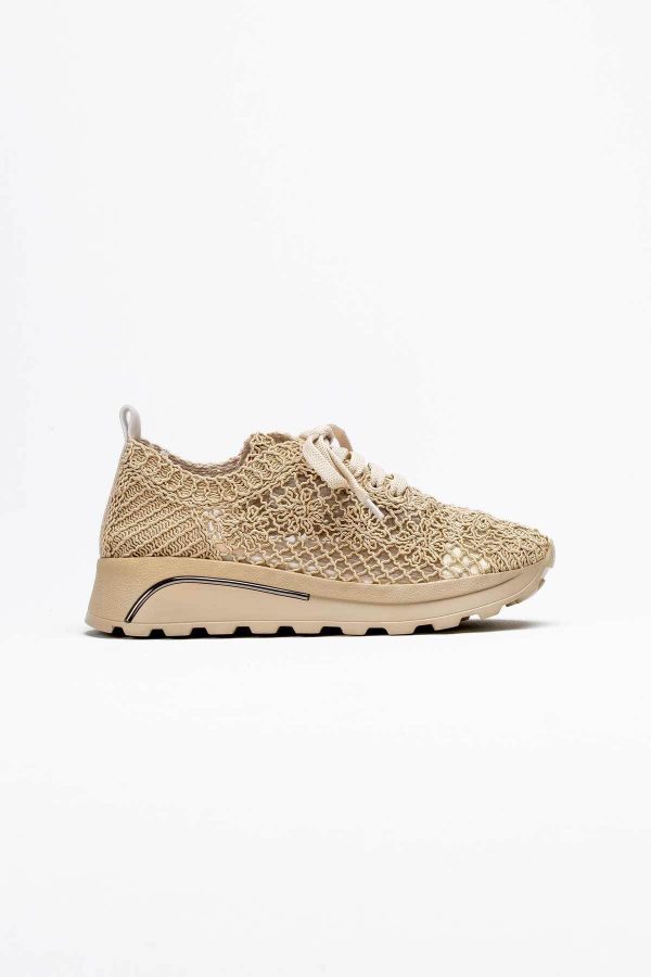 کتونی اورجینال برند Moria مدل Karen Kadın Vizon Triko Sneaker کد 814616898