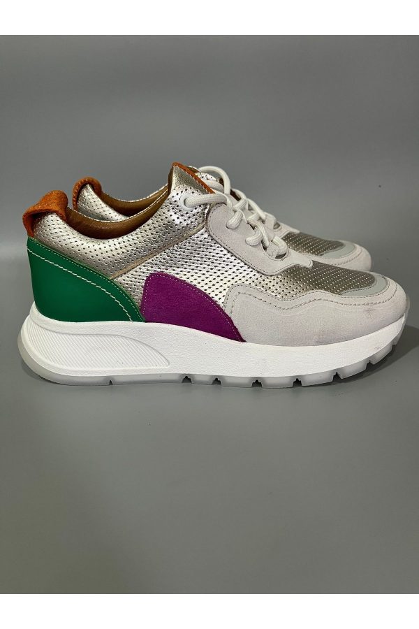 کتونی اورجینال برند Butik مدل Hakiki Deri Gümüş Sneaker کد 862509760 - Image 4