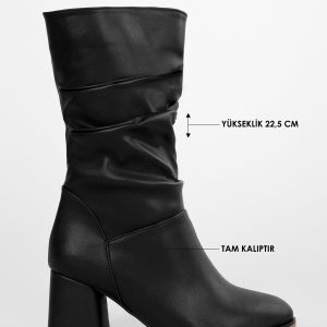 بوت اورجینال برند Shoeberry مدل Kadın Nollie Topuklu Körüklü Bot کد 764995546